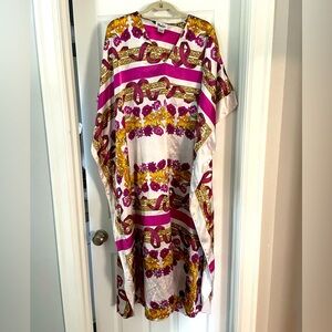 Vintage silky Kaftan Maxi Dress